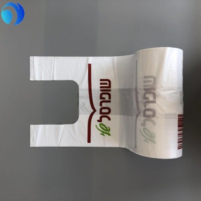 Customized Printing HDPE/LDPE PE Plastic Shopping Supermarket Compostable Store Mall T-Shirt Bag