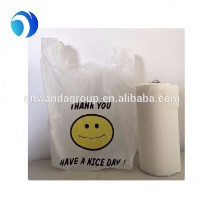 Cheap wholesale recyclable T-shirt Plastic Bags for shopping