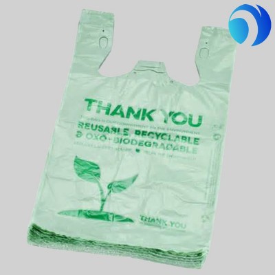 bio shopping bag 100% biodegradable and compostable PBAT T-shirt shopping bag biodegradable bag for shopping